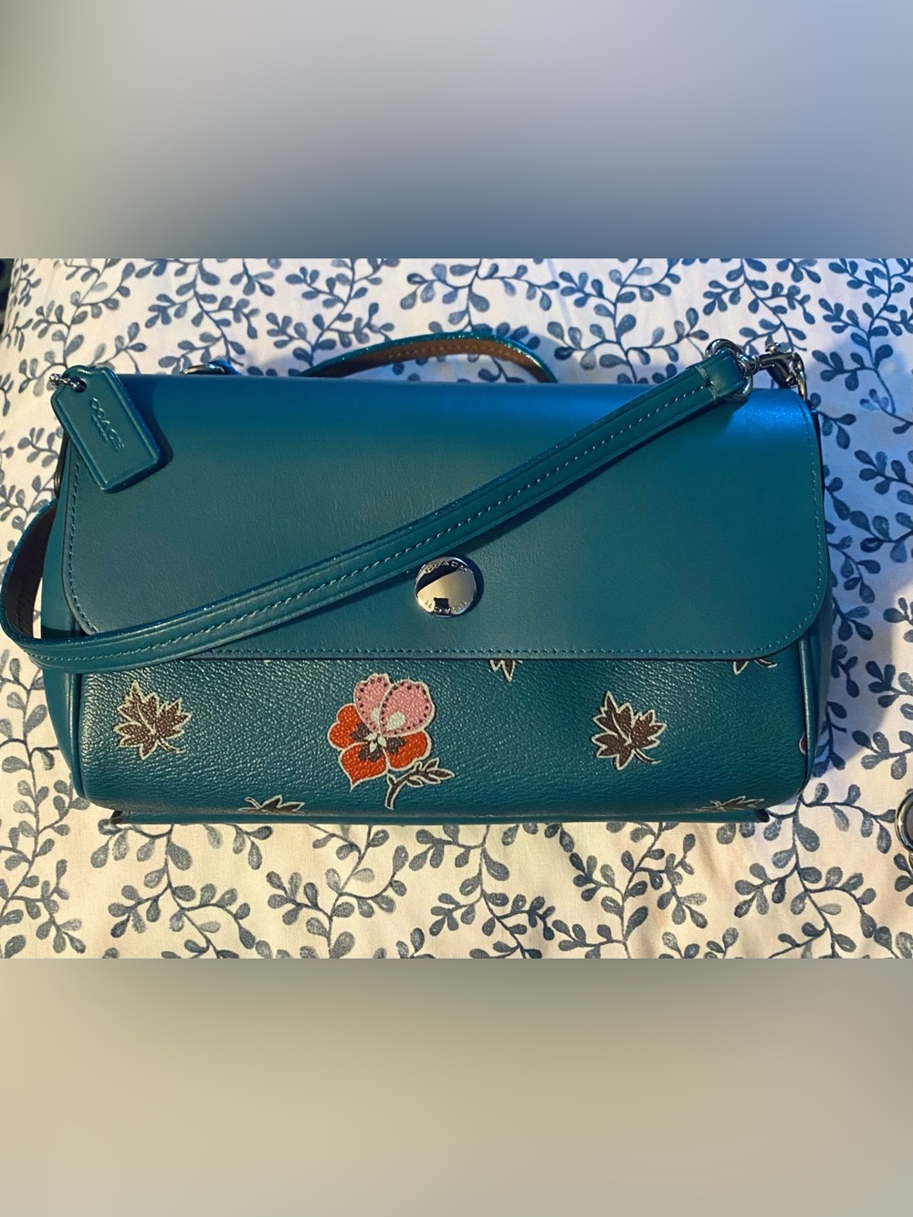 Coach Wildflower Print Reversible
Crossbody Bag F12012 - Dark Teal
